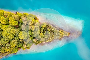 Faakersee lake in Carinthia, Austria