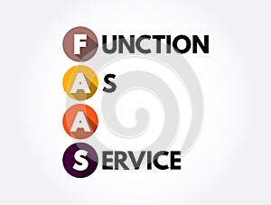 FAAS - Function As A Service acronym, concept background