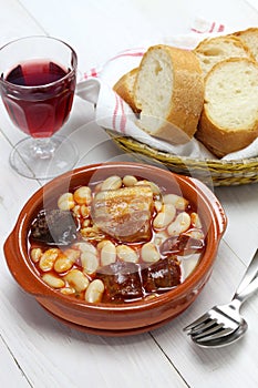 Fabada asturiana, spanish white bean stew