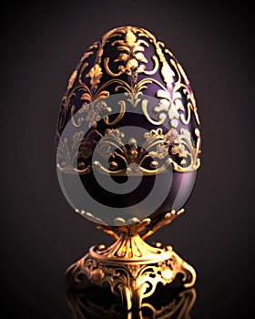 A Faberge Egg of Pure Gold with Stunning Colorful Details. Generative AI