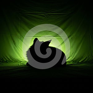 The fabric backdrop appears slightly wrinkled, adding texture to the