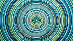Fabric background featuring concentric circles in varying shades of green and blue creating a hypnotic and calming effect Creati photo