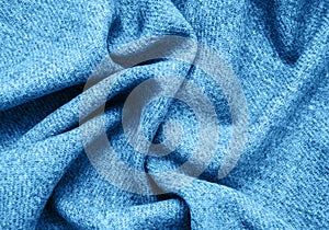 Fabric background toned classic blue color