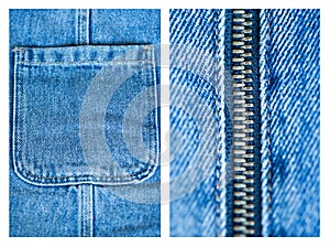 Fabric backgrounds. Jeans set