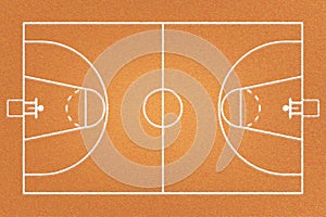 Fabric basketball court or brown frieze carpet