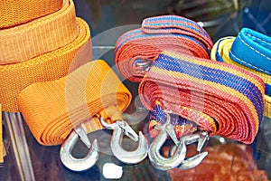 Fabric cables for vehicle recovery and fasteners