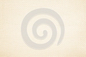 Fabric canvas woven texture background in pattern in light beige cream brown color blank. Natural gauze linen, carpet wool and
