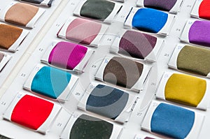 Fabric color samples palette