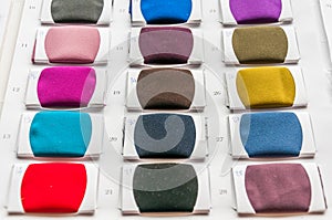 Fabric color samples palette