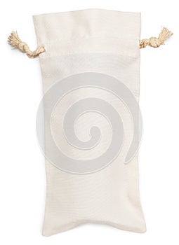 Fabric cotton bag isolated on white