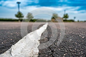 fabric coving on top of an asphalt crack repair