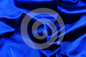 The fabric dark blue silk