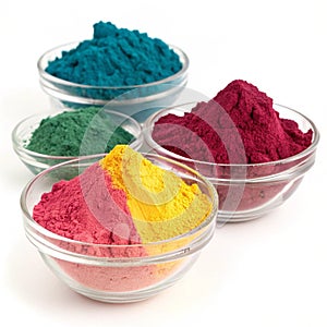 Fabric dye isolated on white background