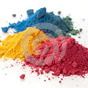 Fabric dye isolated on white background