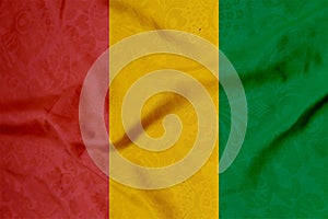 fabric with flag of guinea