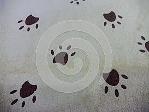 fabric gogs foot dog paw printed pet bed photo