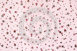 Fabric grunge christmas background with stars pattern