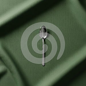 The fabric has a subtle grid pattern and is draped creating gentle folds