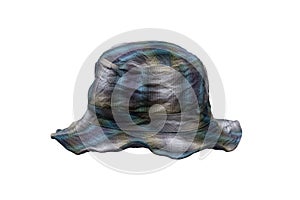 Fabric hat for protect sunlight isolated on white background - clipping paths