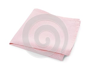 Fabric napkin for table setting on white background