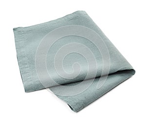 Fabric napkin for table setting on white background