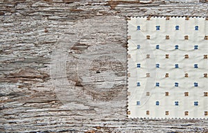 Fabric on the old wood background