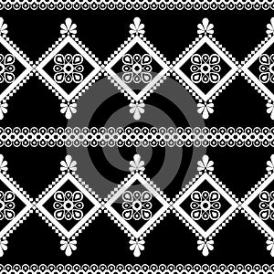 Fabric pattern. Black and white textile, vector seamless patternFabric pattern. Black and white textile, vector seamless pattern photo