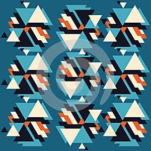 fabric pattern with blue background 1