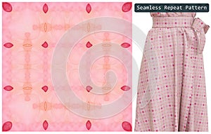 Fabric Pattern Texture Pink Monochrome with Saved Path, Seamless Repeat Pattern for Fabric Textile, Dress, Skirt, Curtain, Tile.