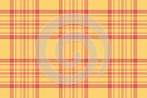 Fabric plaid textile of tartan pattern vector with a seamless check background texture