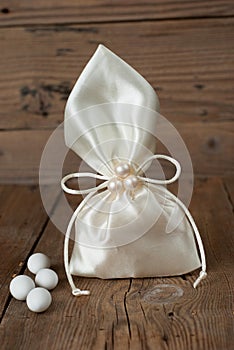 Fabric pouch wedding favor