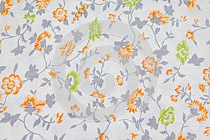 Fabric retro pattern with floral ornament
