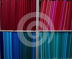 Fabric on the shelves