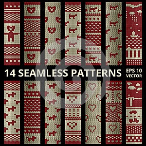 Fabric stitched background patterns
