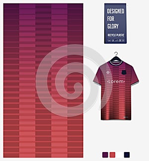 Fabric textile pattern design soccer jersey, football kit, e-sport, sport uniform. T-shirt mockup template. Abstract background.