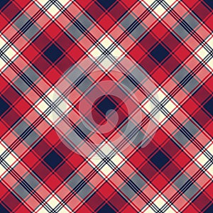 Fabric texture check plaid seamless pattern