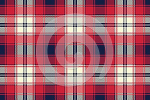 Fabric texture check plaid seamless pattern