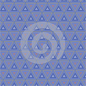 Fabric Triangles Plaid Blue Color Style Clothing Vector Background Texture Pattern