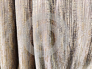 The fabric is tulle, chiffon, and transparent white curtains. Abstract background, texture, pattern. Space for text and