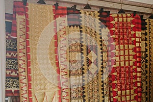 Fabric Various motifs. a fabric that can be called a typical tapis fabric