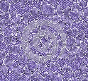 Fabric (white lace on violet fabric)