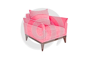 fabric and wood armchair modern designer