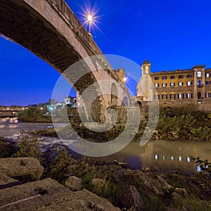 Fabricius Bridge and Tiber Island in the Evening, Rome, Italy