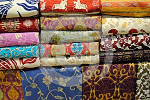 Fabrics at Grand Bazaar photo