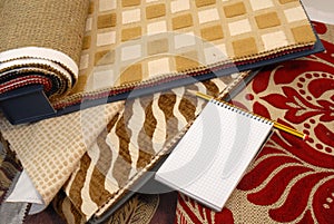 Fabrics for home decoration photo