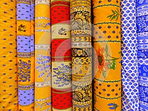 Fabrics of Provence in shop display photo