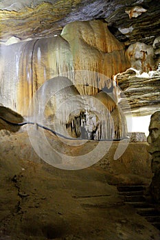 Fabulous formation on Interior of the MaquinÃ© cave in the city of Cordisburgo, Minas Gerais state, Brazil photo