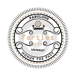 Fabulous forties vintage graphic