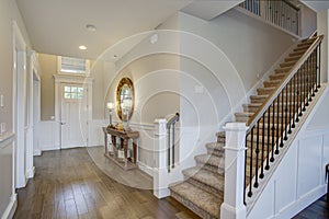 Fabulous foyer features a staircase