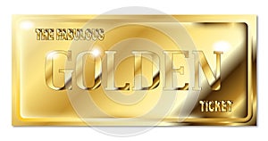 A Fabulous Golden Ticket Over White